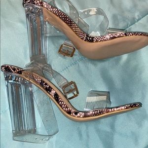 Clear with snake skin